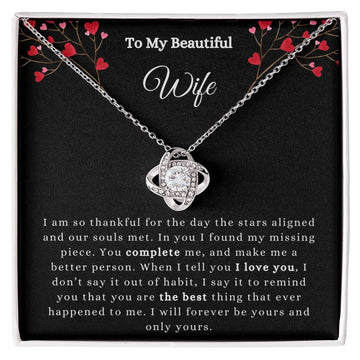 To My Wife Necklace, Valentines Day Gift, Wife Birthday