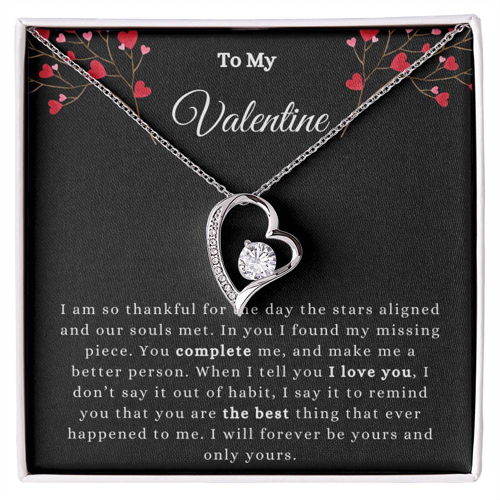 To My Valentine Necklace Girlfriend Valentine's Day Wife Valentine's Day